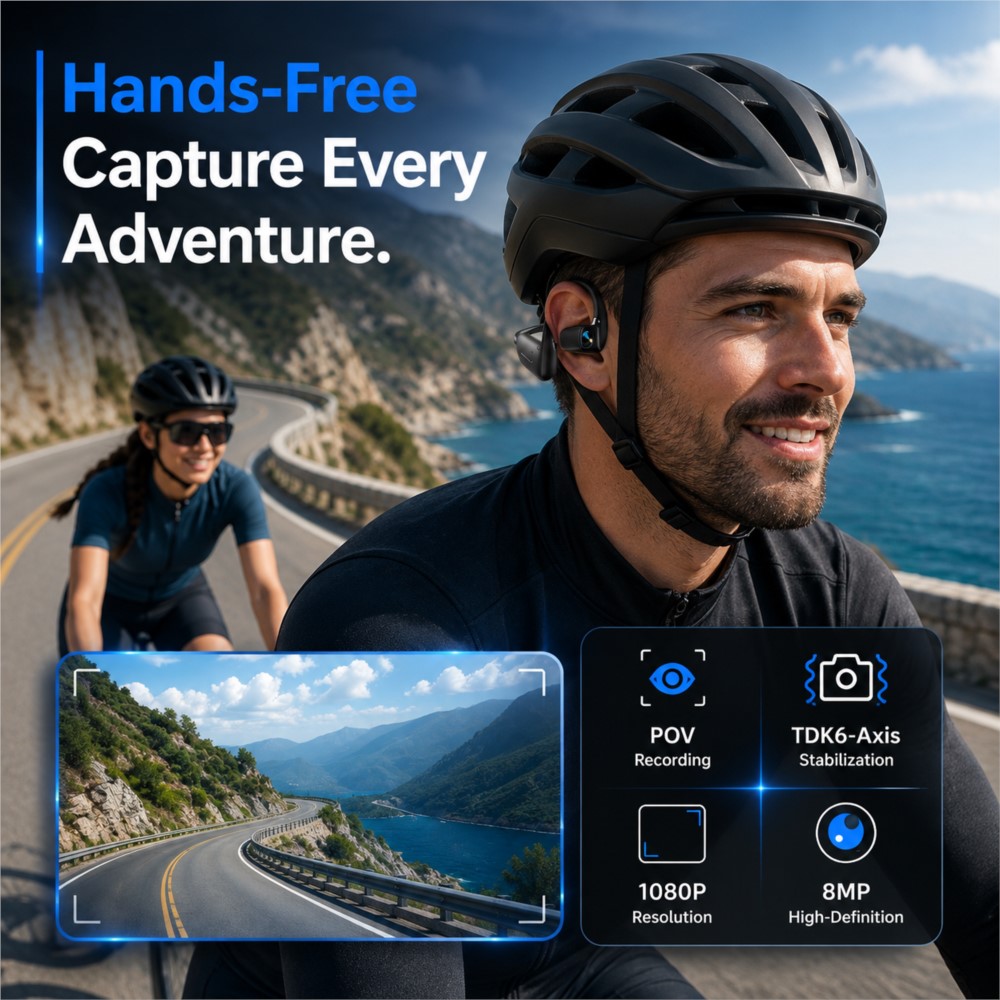 Inteligentne słuchawki AI 800W – Outdoor Sport Camera recenzja i cena